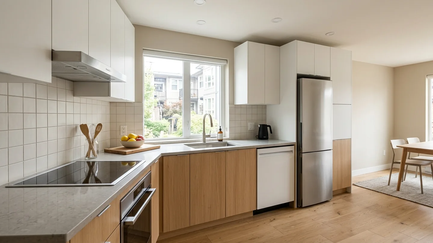 Rental and condo kitchen prepared for appliance service