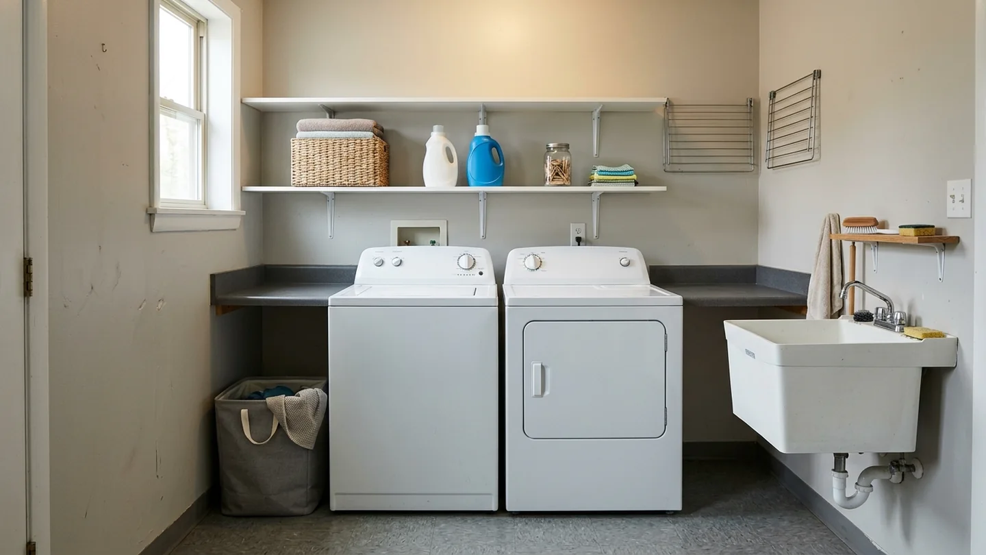 Rental property laundry appliances prepared for service
