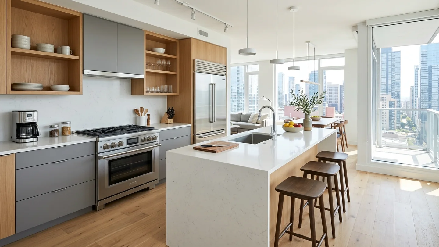 Condo Appliance Repair Toronto Modern Toronto condo kitchen with major household appliances