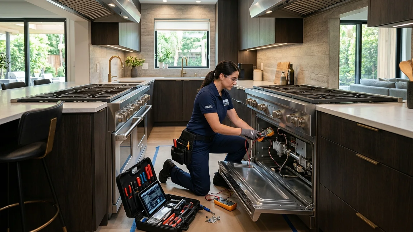 Gas Appliance Repair Toronto Gas appliance repair inspection for a residential cooking appliance in Toronto