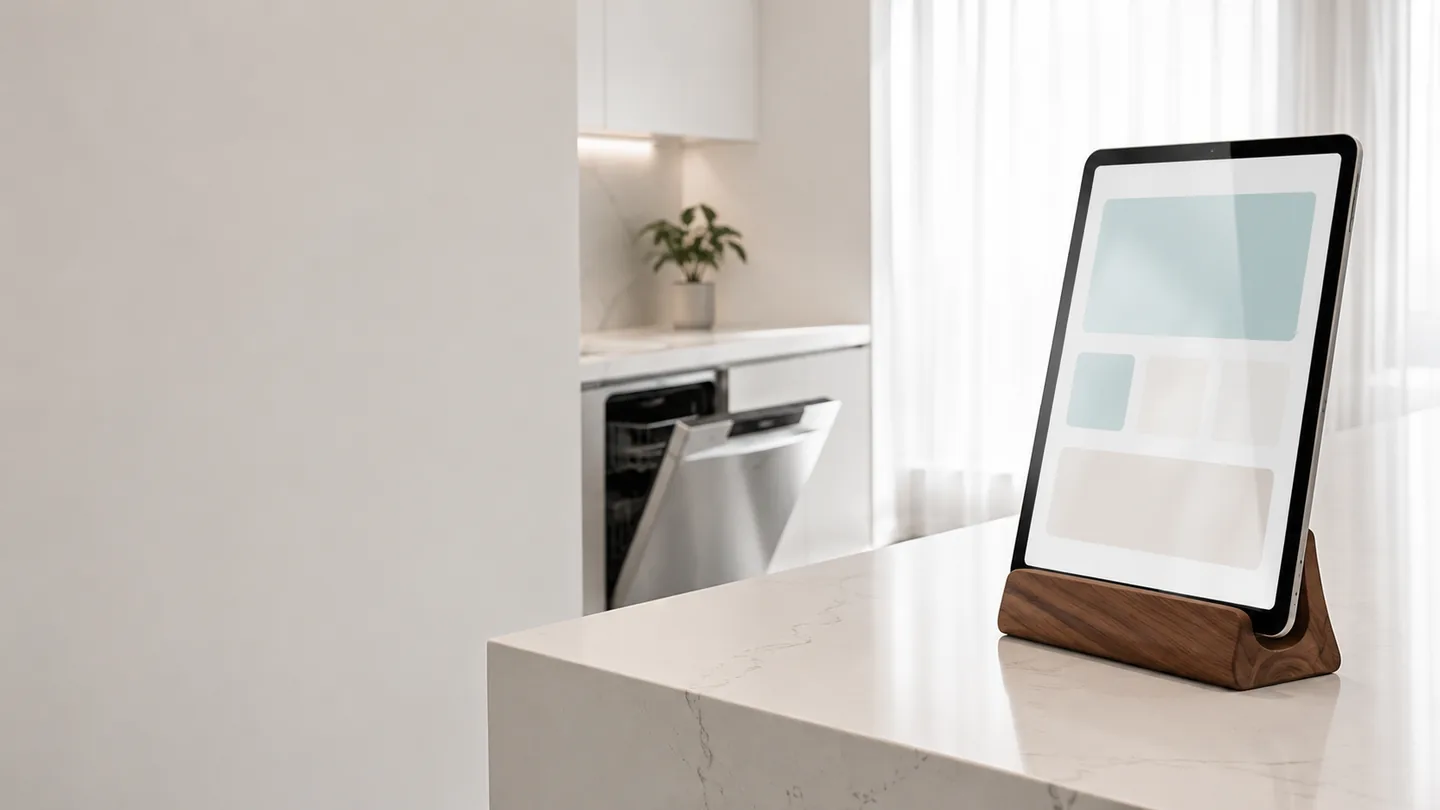 Request Appliance Repair - Appliance Repair GTA Online appliance service request concept in a bright residential kitchen