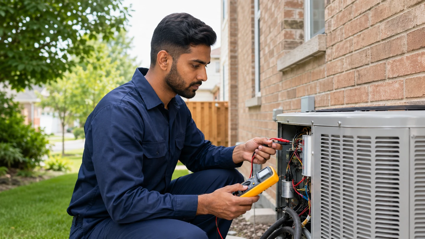 Indoor cooling equipment shown for a Mississauga air-conditioning repair request